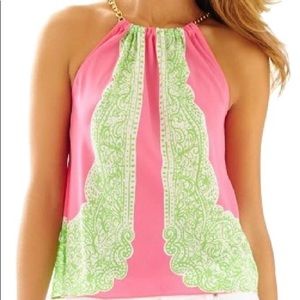 Lilly Pulitzer silk halter top size XS